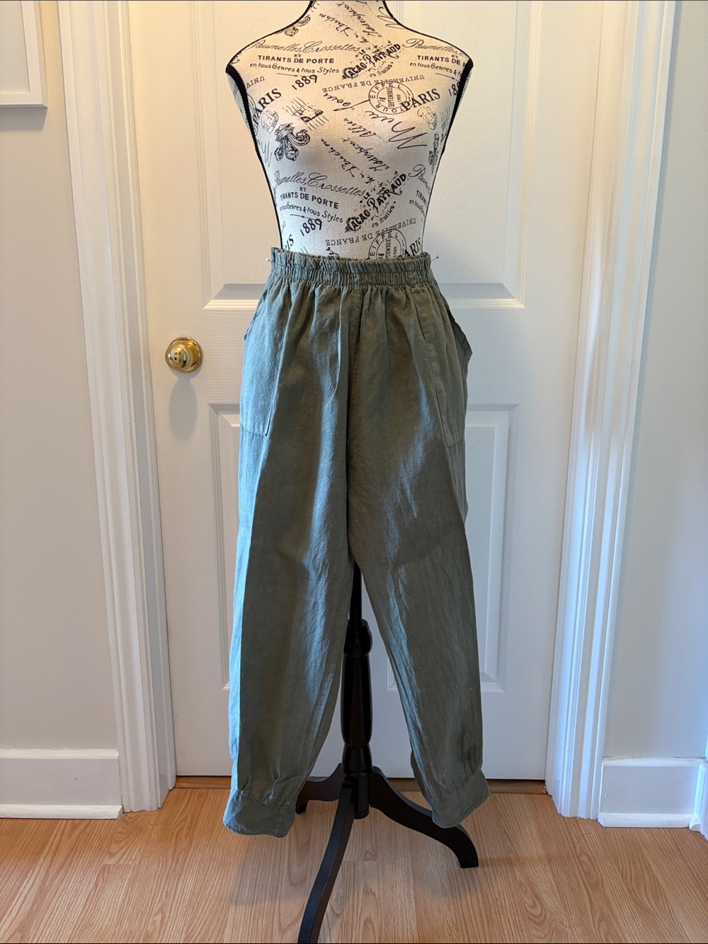 Shiva Cropped Elastic-Waist Ankle Pants